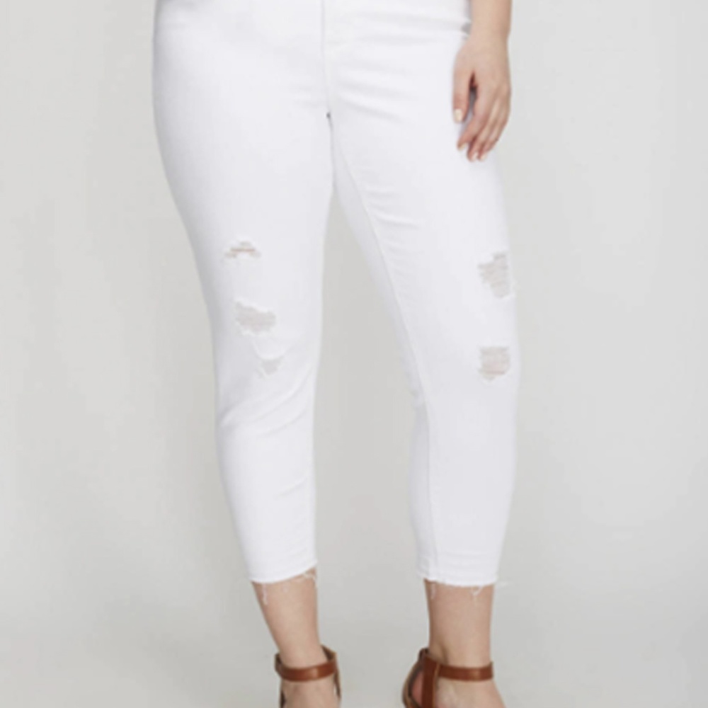 Melissa McCarthy Seven7 Skinny Denim Crop 16W 1X